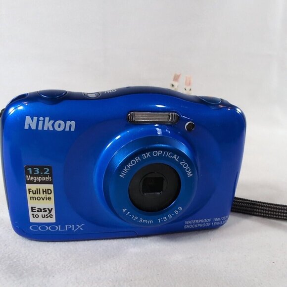 Nikon Coolpix W100 Blue Digital Camera 13.2MP Waterproof 10m Shockproof 1.8m 3X - Picture 9 of 13